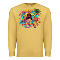 Antique Gold hot mom summer with messy bun Premium Sweatshirt - texasbilliewilder