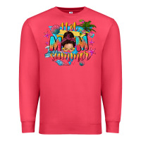 Cardinal hot mom summer with messy bun Premium Sweatshirt - texasbilliewilder