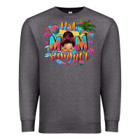 Charcoal Heather hot mom summer with messy bun Premium Sweatshirt - texasbilliewilder