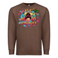 Chestnut hot mom summer with messy bun Premium Sweatshirt - texasbilliewilder