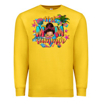 Lemon hot mom summer with messy bun Premium Sweatshirt - texasbilliewilder