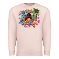 Pale Pink hot mom summer with messy bun Premium Sweatshirt - texasbilliewilder