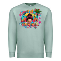 Seafoam hot mom summer with messy bun Premium Sweatshirt - texasbilliewilder