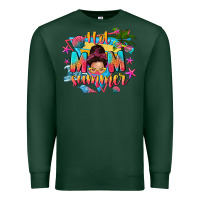 Sports Green hot mom summer with messy bun Premium Sweatshirt - texasbilliewilder
