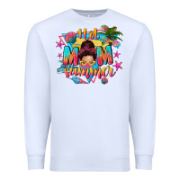 White hot mom summer with messy bun Premium Sweatshirt - texasbilliewilder