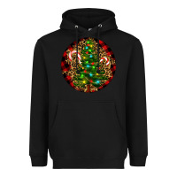 Black Christmas Tree Heavyweight Hoodie - RanaPortraitStore