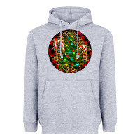 Heather Grey Christmas Tree Heavyweight Hoodie - RanaPortraitStore