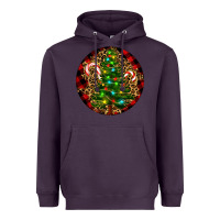 Plum Christmas Tree Heavyweight Hoodie - RanaPortraitStore