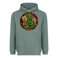 Sage Christmas Tree Heavyweight Hoodie - RanaPortraitStore