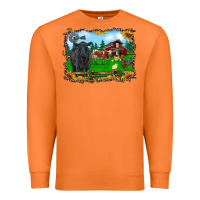 Carrot western barnyard black angus cattle longhorn rooster and chicks Premium Sweatshirt - RanaPortraitStore