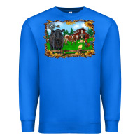 True Royal western barnyard black angus cattle longhorn rooster and chicks Premium Sweatshirt - RanaPortraitStore
