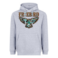 Heather Grey thunderbird freebird Heavyweight Hoodie - texasbilliewilder