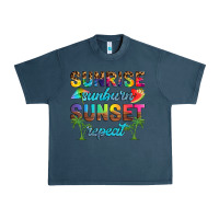 Midnight Navy sunrise sunburn sunset repeat Urban Heavy Tee - Artiststas