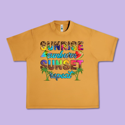 Sunrise Sunburn Sunset Repeat Urban Heavy Tee Designed By Artiststas