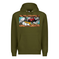 Army Green snow truck sippy cup Premium Hoodie - Artiststas