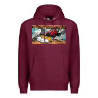 Burgundy snow truck sippy cup Premium Hoodie - Artiststas