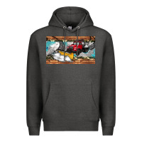 Charcoal Heather snow truck sippy cup Premium Hoodie - Artiststas