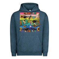 Pigment Midnight Navy graduation seamless pattern Urban Hoodie - BundleAndBundleShop