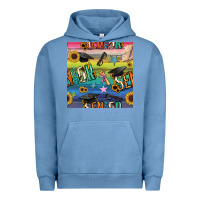Pigment Pebble Blue graduation seamless pattern Urban Hoodie - BundleAndBundleShop