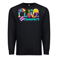 Black i love summer Premium Sweatshirt - texasbilliewilder