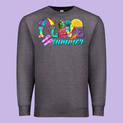 I Love Summer Premium Sweatshirt Designed By Texasbilliewilder