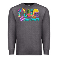 Charcoal Heather i love summer Premium Sweatshirt - texasbilliewilder