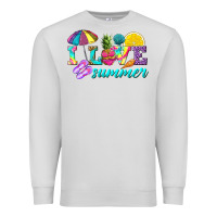 Dove Grey i love summer Premium Sweatshirt - texasbilliewilder