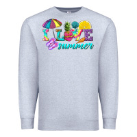 Heather Grey i love summer Premium Sweatshirt - texasbilliewilder