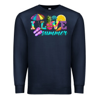 Navy i love summer Premium Sweatshirt - texasbilliewilder