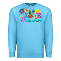 Ocean Blue i love summer Premium Sweatshirt - texasbilliewilder