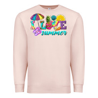 Pale Pink i love summer Premium Sweatshirt - texasbilliewilder