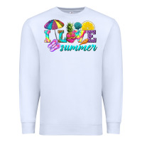 White i love summer Premium Sweatshirt - texasbilliewilder