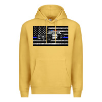 Antique Gold thin blue line police car sippy cup Premium Hoodie - Artiststas