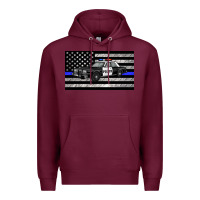 Burgundy thin blue line police car sippy cup Premium Hoodie - Artiststas