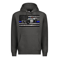 Charcoal Heather thin blue line police car sippy cup Premium Hoodie - Artiststas