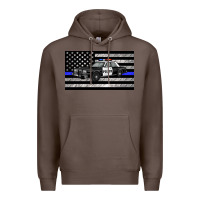 Coffee thin blue line police car sippy cup Premium Hoodie - Artiststas