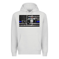 Dove Grey thin blue line police car sippy cup Premium Hoodie - Artiststas