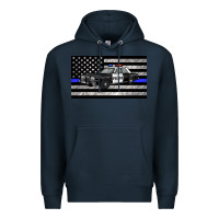 Navy thin blue line police car sippy cup Premium Hoodie - Artiststas