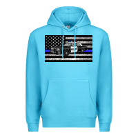 Ocean Blue thin blue line police car sippy cup Premium Hoodie - Artiststas