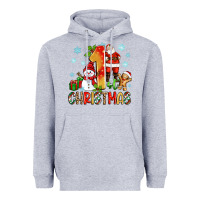 Heather Grey 1st christmas santa and snowman Heavyweight Hoodie - Zillion Design Studio