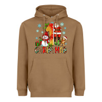 1st Christmas Santa And Snowman Heavyweight Hoodie | Teevron