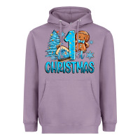 Lavender 1st christmas gingerbread boy Heavyweight Hoodie - Zillion Design Studio
