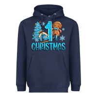 Navy 1st christmas gingerbread boy Heavyweight Hoodie - Zillion Design Studio