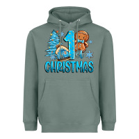 Sage 1st christmas gingerbread boy Heavyweight Hoodie - Zillion Design Studio