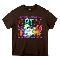 Chocolate Brown respiratory therapist halloween humor Heavy Core Tee - CowhideDigitalArt