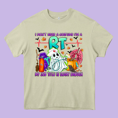 Respiratory Therapist Halloween Humor Heavy Core Tee Designed By Cowhidedigitalart