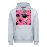Heather Grey pink glitter graduation seamless pattern Urban Hoodie - BundleAndBundleShop