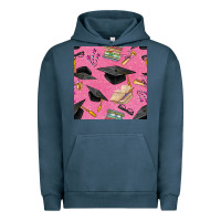 Pigment Midnight Navy pink glitter graduation seamless pattern Urban Hoodie - BundleAndBundleShop