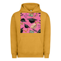 Pigment Peanut Butter pink glitter graduation seamless pattern Urban Hoodie - BundleAndBundleShop
