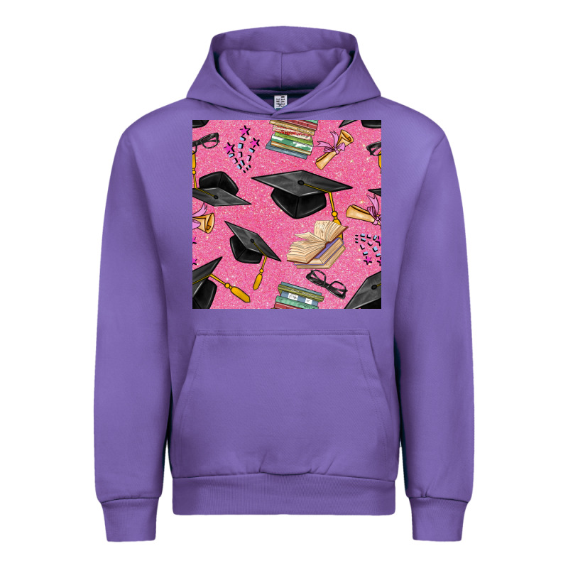 Pink Glitter Graduation Seamless Pattern Urban Hoodie by BundleAndBundleShop | Teevron